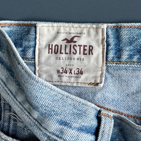 Women's Hollister Distressed Cutoff‎ Jean Shorts | Size 34 (12-14)  | Y2K 90s - Picture 2 of 7